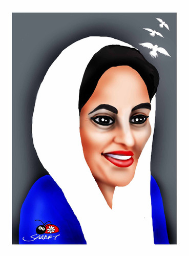 Cartoon: Benazir Butto (medium) by saadet demir yalcin tagged butto,syalcin