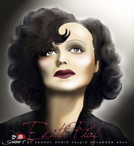 Cartoon: Edith Piaf (medium) by saadet demir yalcin tagged saadet,sdy,edithpiaf,singer