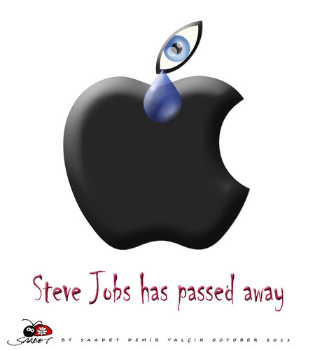 Cartoon: for Steve Jobs (medium) by saadet demir yalcin tagged macintosh,stevejobs,apple,sdy,saadet