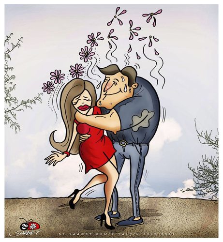 Cartoon: Smell (medium) by saadet demir yalcin tagged saadet,sdy,smell