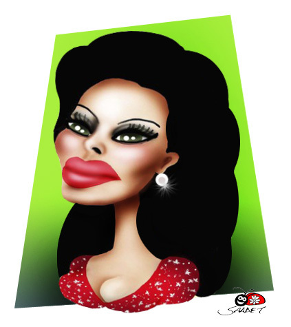 Cartoon: Sophia Loren (medium) by saadet demir yalcin tagged sloren,syalcin,worldartist