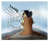 Cartoon: Against the wind... (small) by saadet demir yalcin tagged saadet sdy gaddafi libya end