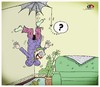 Cartoon: housewife bungee jumping (small) by saadet demir yalcin tagged sdy,syalcin,saadet,turkey,cartoon,humor