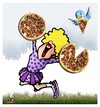 Cartoon: twitter bird pizza pitch (small) by saadet demir yalcin tagged pizzapitch,pizza