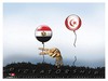 Cartoon: Victory... (small) by saadet demir yalcin tagged sdy saadet syalcin turkey eggypt tunisia victory