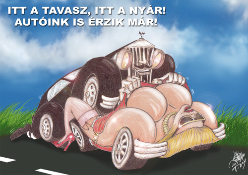 Cartoon: CAR SPRING TIME (medium) by T-BOY tagged car,spring,time