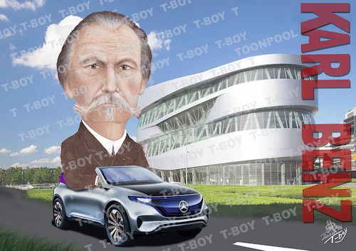 Cartoon: Karl Benz (medium) by T-BOY tagged karl,benz