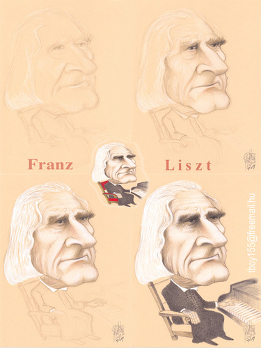 Cartoon: LISZT FERENC (medium) by T-BOY tagged ferenc,liszt