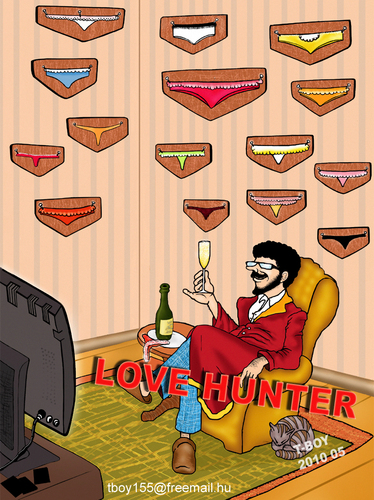 Cartoon: LOVE HUNTER (medium) by T-BOY tagged love,hunter