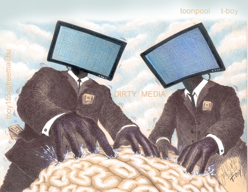 Cartoon: MEDIA DIRTY (medium) by T-BOY tagged media,dirty