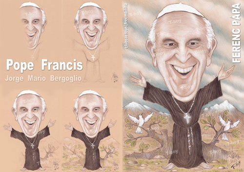 Cartoon: Pope Francis (medium) by T-BOY tagged pope,francis