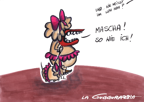 Cartoon: . (medium) by LA RAZZIA tagged dog,hund,herrchen