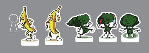 Cartoon: sticker (medium) by Braga76 tagged vegetable,fruit,stcker