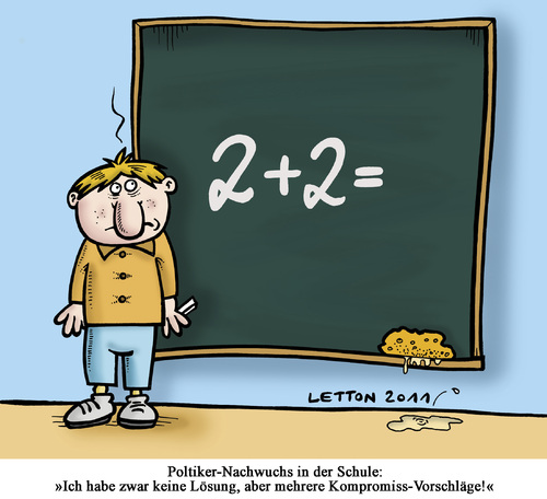 Cartoon: Kompromisse (medium) by Nottel tagged schule,politik,nachwuchs