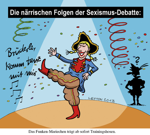 Cartoon: Sexismus-Debatte (medium) by Nottel tagged karneval,sexismus