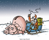 Cartoon: Der Sparzwang greift. (small) by Nottel tagged weihnachten sparpolitik krise