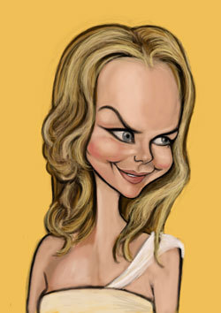 Cartoon: Nicole Kidman (medium) by guidosalimbeni tagged cartoon,line,caricature,character,design