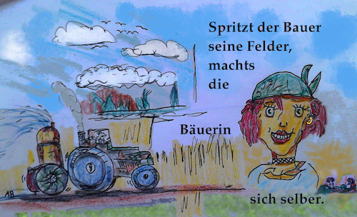 Cartoon: Frühling (medium) by wheelman tagged landwirtschaft,bayern,frühling,usw