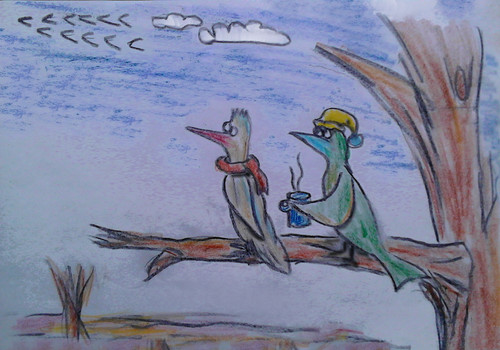 Cartoon: nichtzugvögel (medium) by wheelman tagged winter,zugvögel