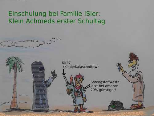 Cartoon: schulanfang (medium) by wheelman tagged einschulung,schulbesuch,is