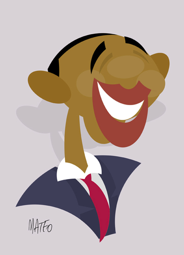 Cartoon: barack obama (medium) by geomateo tagged barack,obama,president,usa