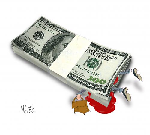 Cartoon: corruption (medium) by geomateo tagged money,financial,corruption,business,cartoon,finanzkrise,wirtschaftskrise,banken,bank