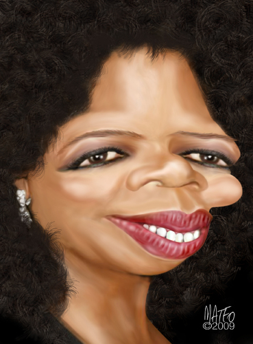 Cartoon: Oprah Winfrey (medium) by geomateo tagged oprah,winfrey