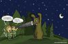 Cartoon: Großer Bär (small) by katelein tagged großerbär,sternbild,pfadfinder,fernrohr,teleskop,nachthimmel,bär