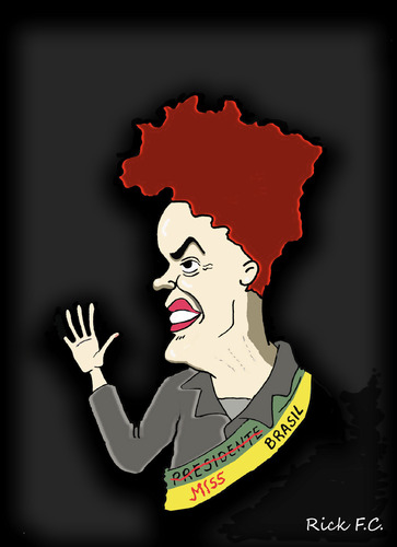 Cartoon: Miss Dilma (medium) by Rick FC tagged dilma,brasil