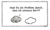 Cartoon: Bewölkte Stimmung (small) by Oliver Kock tagged wolken,probleme,rassismus,gespräch,himmel,clouds,sky,racism,cartoon,nick,blitzgarden