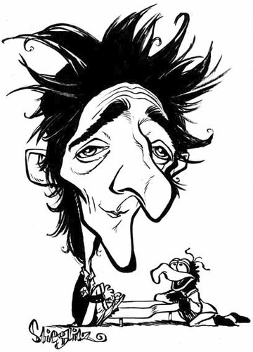 Cartoon: The Pianist (medium) by stieglitz tagged adrien,brody,karikatur,caricature,caricatura,daniel,stieglitz