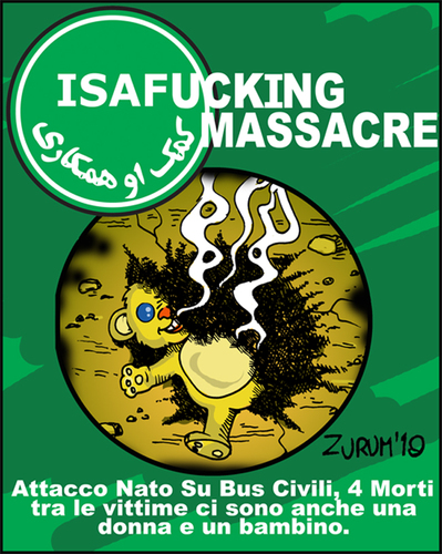 Cartoon: A NATO MIA OF A MASSACRE (medium) by Zurum tagged nato,isaf,afghanistan,war