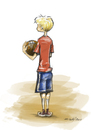 Cartoon: b-ball (small) by michaelscholl tagged boy basketball sports