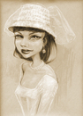Cartoon: her special day (small) by michaelscholl tagged wedding,dress,hat,bride,woman