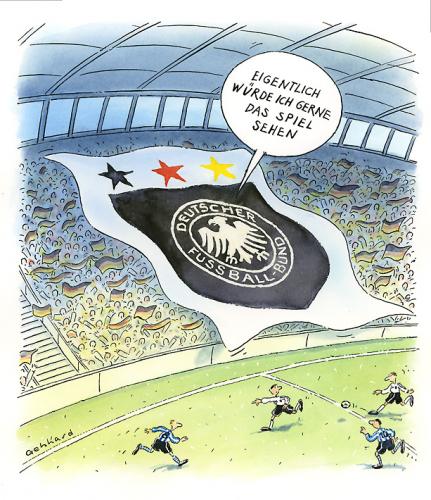 Cartoon: Länderspiel (medium) by Gebhard tagged fußball