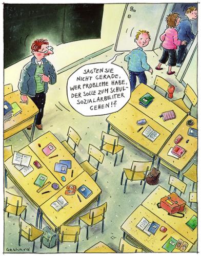 Cartoon: Schulprobleme (medium) by Gebhard tagged schule,