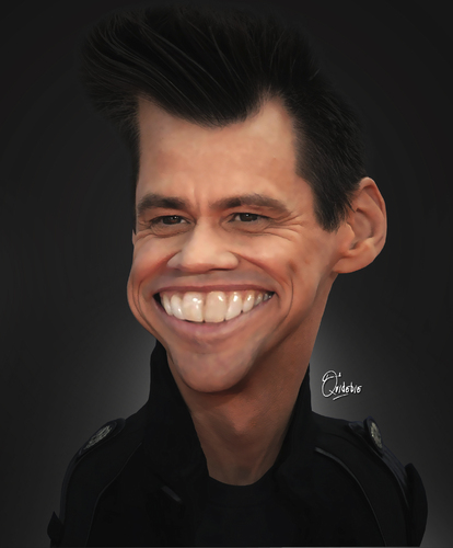 Cartoon: Jim Carrey (medium) by Quidebie tagged jim,carrey,celebrity,movie,star,liar,caricature,karikatuur,funny,usa