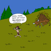 Cartoon: Igelbraten (small) by Wolfgang tagged indianer igel kind bison jagd