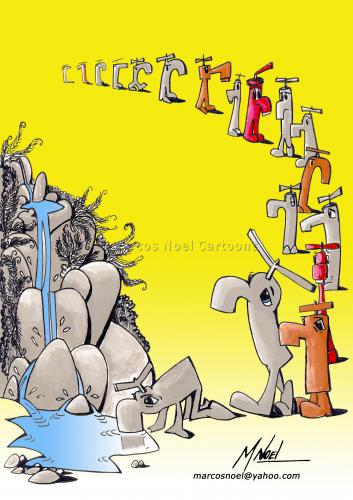 Cartoon: No Title (medium) by Marcos Noel tagged global,environment,world,politics