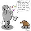 Cartoon: Elefant vs. Wildschwein (small) by KAYSN tagged elefant,wildschwein