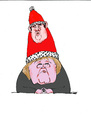 Cartoon: Schöne Bescherung (small) by sobecartoons tagged politik kanzlerin vizekanzler weihnachten koalition mütze kopflastig passt hauptstadt liebesbeziehung zwergenoutfit