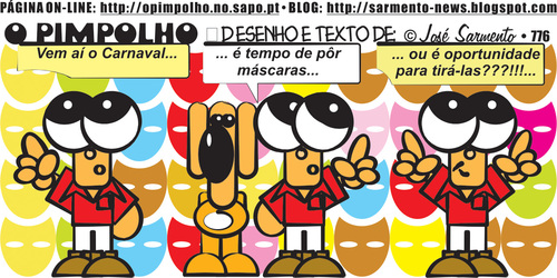 Cartoon: As mascaras do Carnaval (medium) by jose sarmento tagged as,mascaras,do,carnaval