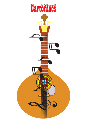 Cartoon: Festival 6 Continentes na Trofa (medium) by jose sarmento tagged guitarra