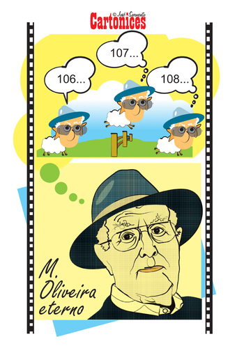Cartoon: Manoel de Oliveira eterno (medium) by jose sarmento tagged manoel,de,oliveira,eterno