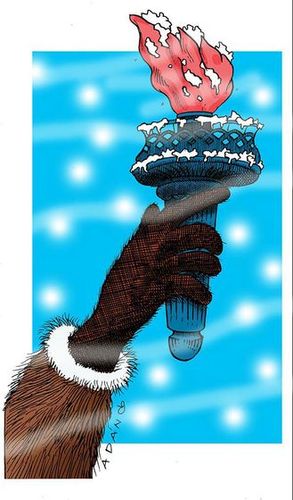 Cartoon: Congelamiento americano (medium) by adancartoons tagged invierno