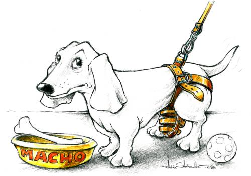 Cartoon: Good dog (medium) by Liviu tagged leech,dog,macho,