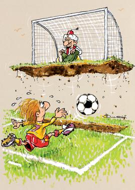 Cartoon: magic carpet (medium) by Liviu tagged footbal,goal,flyng,carpet,