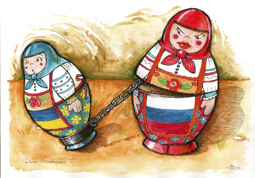 Cartoon: mathryoschka (medium) by Liviu tagged russian,dolls,chain