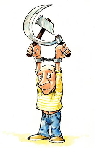 Cartoon: vicious circle (medium) by Liviu tagged freedom,comunism,