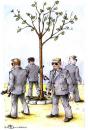 Cartoon: V.I.P. (small) by Liviu tagged plant bodiguards protect tree 